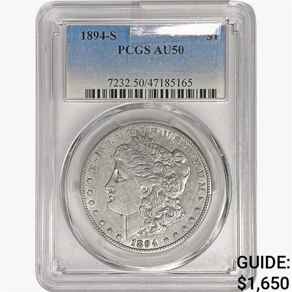 1894-S Morgan Silver Dollar PCGS AU50