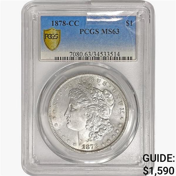 1878-CC Morgan Silver Dollar PCGS MS63