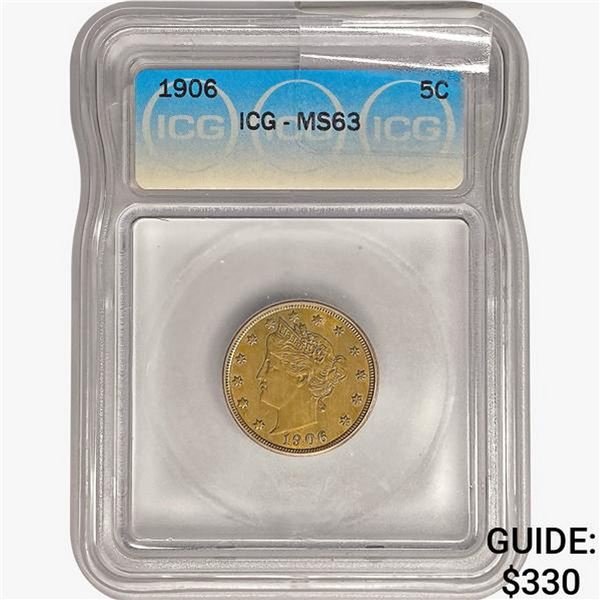 1906 Liberty Victory Nickel ICG MS63