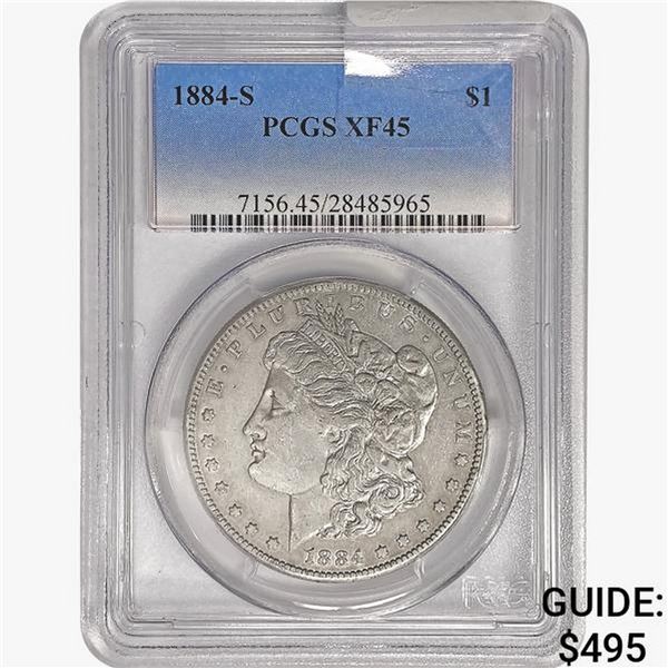 1884-S Morgan Silver Dollar PCGS XF45