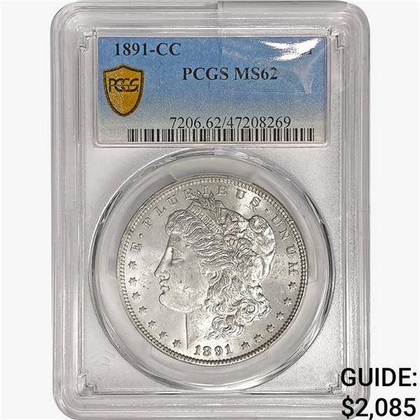 1891-CC Morgan Silver Dollar PCGS MS62