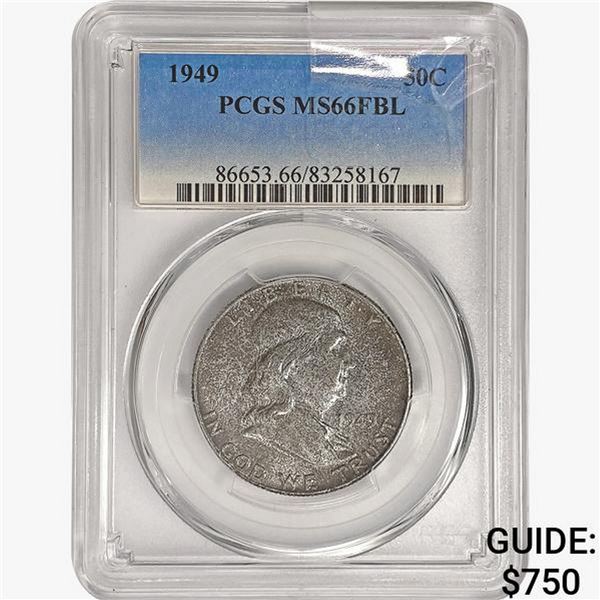 1949 Franklin Half Dollar PCGS MS66 FBL