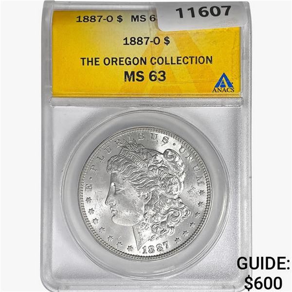 1887-O Morgan Silver Dollar ANACS MS63