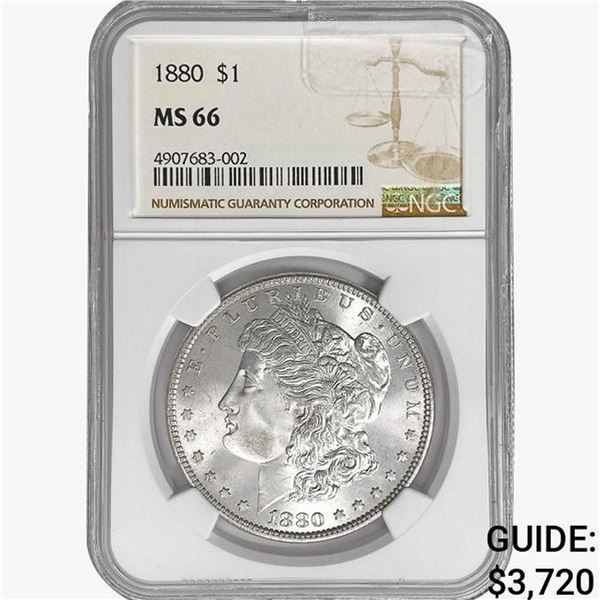 1880 Morgan Silver Dollar NGC MS66