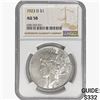 1923-D Silver Peace Dollar NGC AU58
