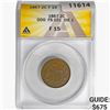 1867 Two Cent Piece ANACS F15 DDO FS-101 DIE 1