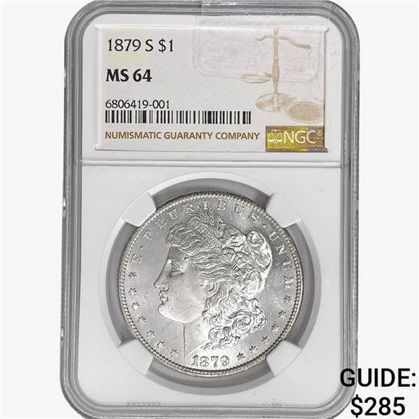 1879-S Morgan Silver Dollar NGC MS64