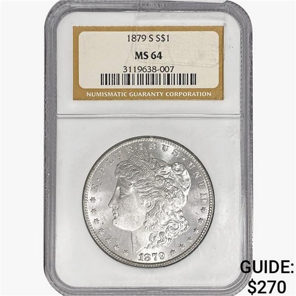1879-S Morgan Silver Dollar NGC MS64