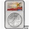 Image 1 : 2021 Silver Eagle NGC MS70 Eagle Landing T-2