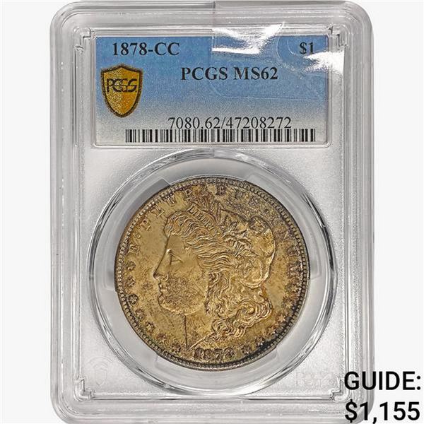 1878-CC Morgan Silver Dollar PCGS MS62