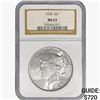 Image 1 : 1934 Silver Peace Dollar NGC MS63