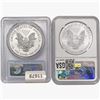 Image 2 : [2] 2012 & 2017 Silver Eagle NGC/PCGS PR/MS69