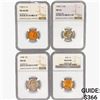 Image 1 : [4] 1930-1950 2 1C, 1 5C, 1 10C NGC MS65/66