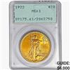 Image 1 : 1922 $20 Gold Double Eagle PCGS MS61