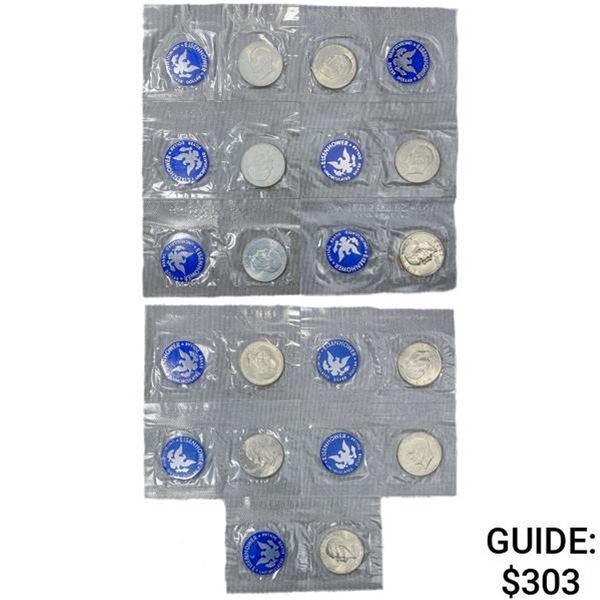 1971-1974 Eisenhower Blue Envelope Silver Dollars