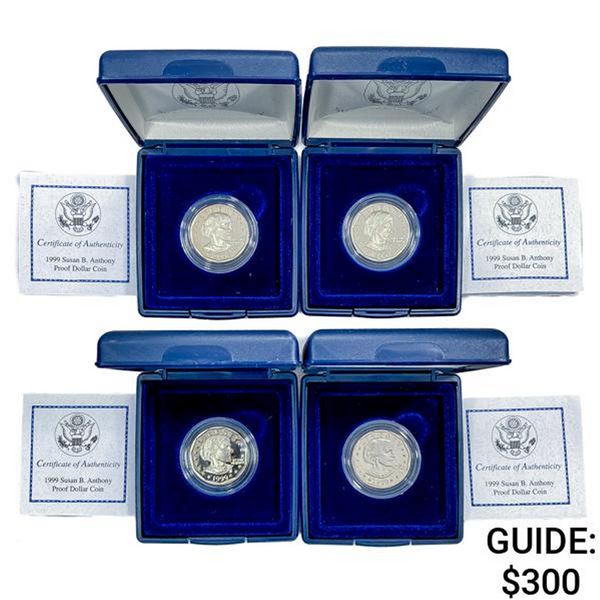 1999 Susan B. Anthony Dollars [4 Coins]