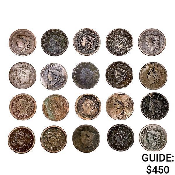 #N/A Large Cents (20 Coins)