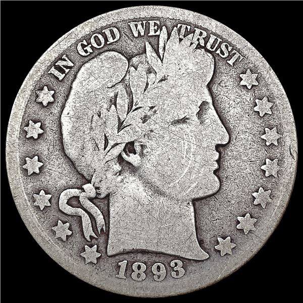 1893-S Barber Half Dollar NICELY CIRCULATED