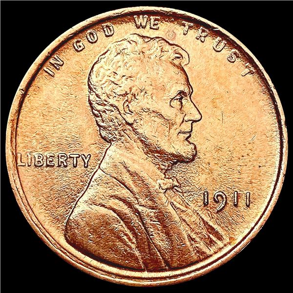 1911 RED Wheat Cent CHOICE BU