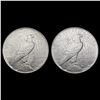 Image 2 : [2] Peace Silver Dollars [1934, 1935] CLOSELY UNCI