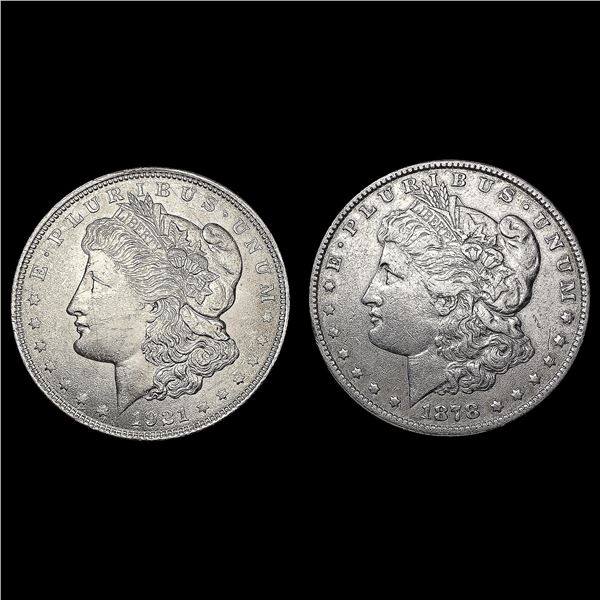 [2] Morgan Silver Dollars [1878, 1921] HIGH GRADE