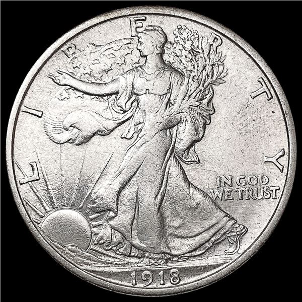 1918-S Walking Liberty Half Dollar CLOSELY UNCIRCU