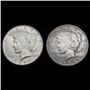Image 1 : [2] Peace Silver Dollars [1924-S, 1925-S] CLOSELY