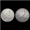 Image 2 : [2] Peace Silver Dollars [1924-S, 1925-S] CLOSELY