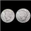 Image 1 : [2] 1925-S Peace Silver Dollars CLOSELY UNCIRCULAT