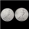 Image 2 : [2] 1925-S Peace Silver Dollars CLOSELY UNCIRCULAT