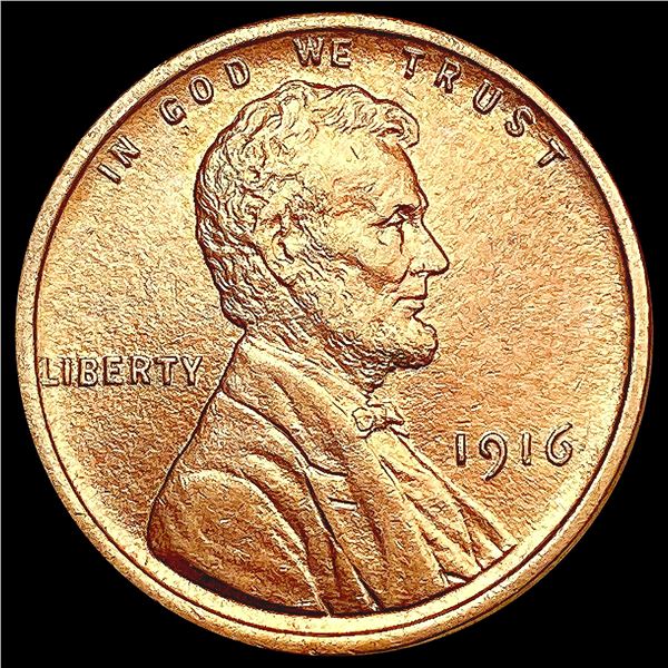 1916 RED Wheat Cent CHOICE BU