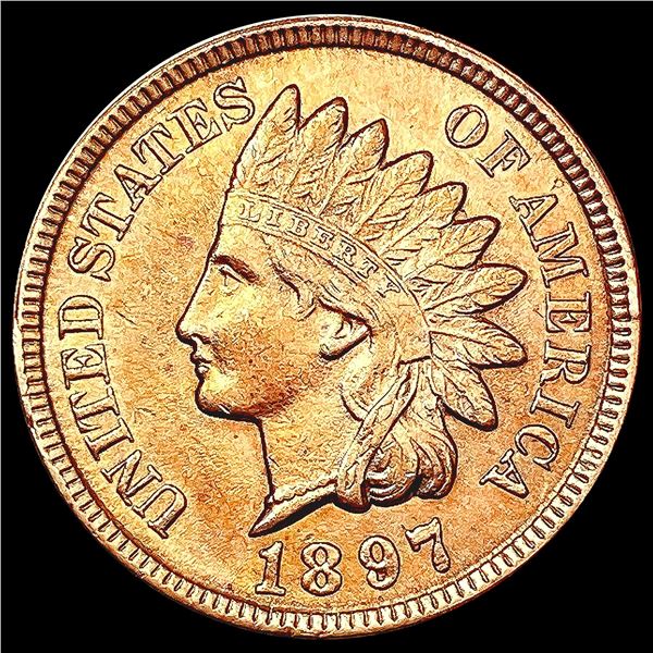 1897 RED Indian Head Cent GEM BU