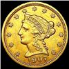 Image 1 : 1907 $2.50 Gold Quarter Eagle CLOSELY UNCIRCULATED