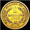 Image 2 : 1852-O Rare Gold Dollar CLOSELY UNCIRCULATED