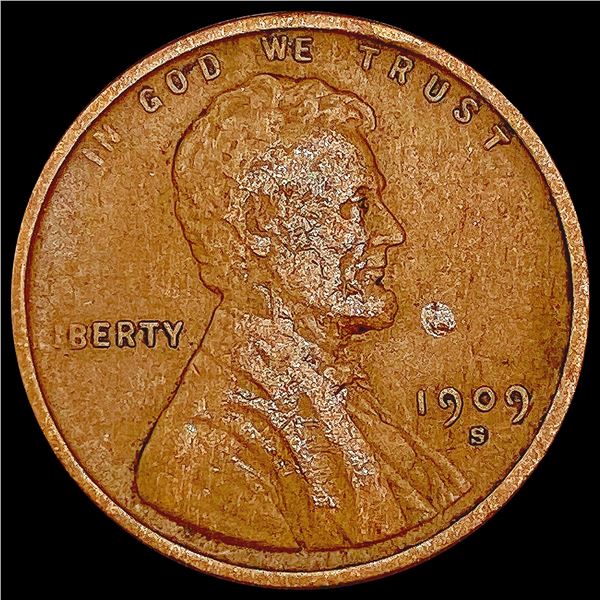 1909-S Wheat Cent LIGHTLY CIRCULATED
