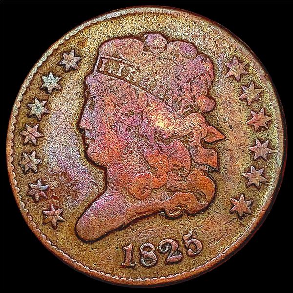 1825 Classic Head Half Cent NICELY CIRCULATED