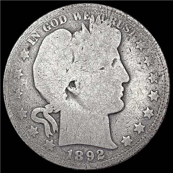 1892-O Barber Half Dollar NICELY CIRCULATED