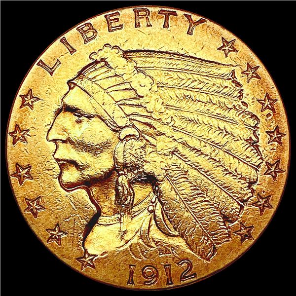 1912 $2.50 Gold Quarter Eagle CLOSELY UNCIRCULATED