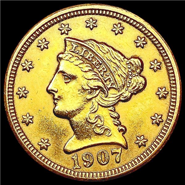 1907 $2.50 Gold Quarter Eagle CLOSELY UNCIRCULATED