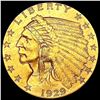 Image 1 : 1929 $2.50 Gold Quarter Eagle CLOSELY UNCIRCULATED