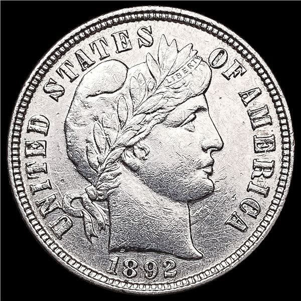 1892 Barber Dime CHOICE AU
