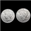 Image 1 : [2] Peace Silver Dollars [1924-S, 1927] CLOSELY UN