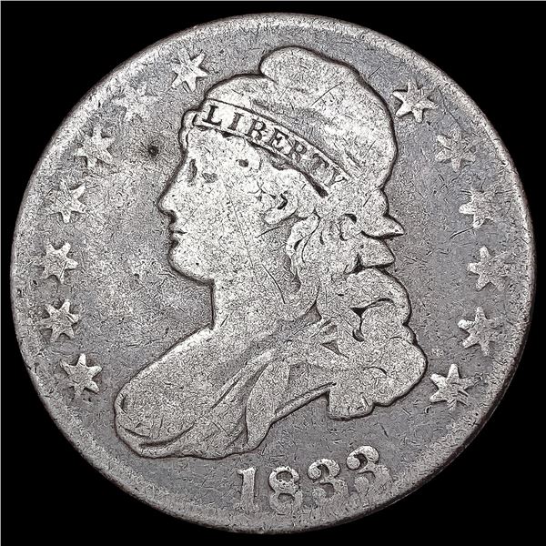 1833 Capped Bust Half Dollar NICELY CIRCULATED
