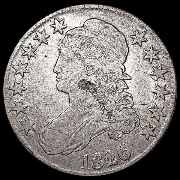 1826 Capped Bust Half Dollar LIGHTLY CIRCULATED