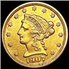 Image 1 : 1907 $2.50 Gold Quarter Eagle CLOSELY UNCIRCULATED