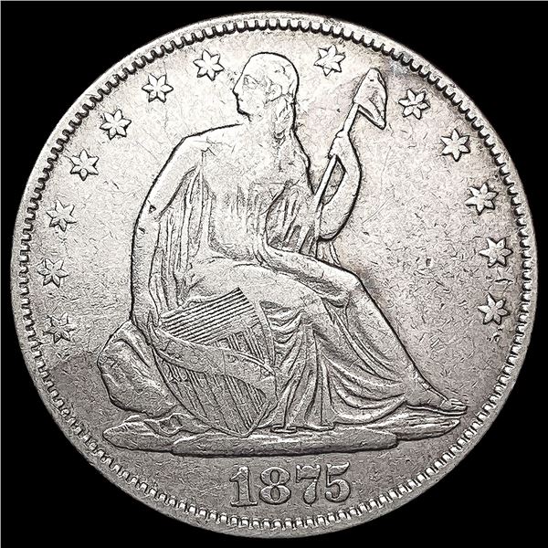 1875 Seated Liberty Half Dollar NICELY CIRCULATED