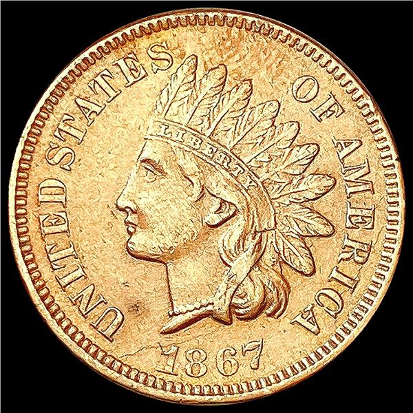 1867 RED Indian Head Cent CHOICE BU