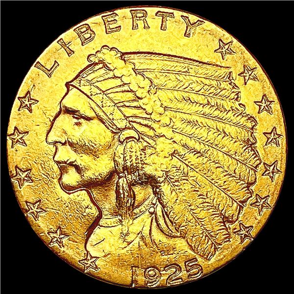 1925-D $2.50 Gold Quarter Eagle CLOSELY UNCIRCULAT