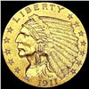 Image 1 : 1911 $2.50 Gold Quarter Eagle CLOSELY UNCIRCULATED