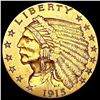 Image 1 : 1915 $2.50 Gold Quarter Eagle CLOSELY UNCIRCULATED